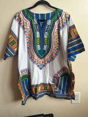 Men’s Traditional African Dashiki Cotton Shirt XXL